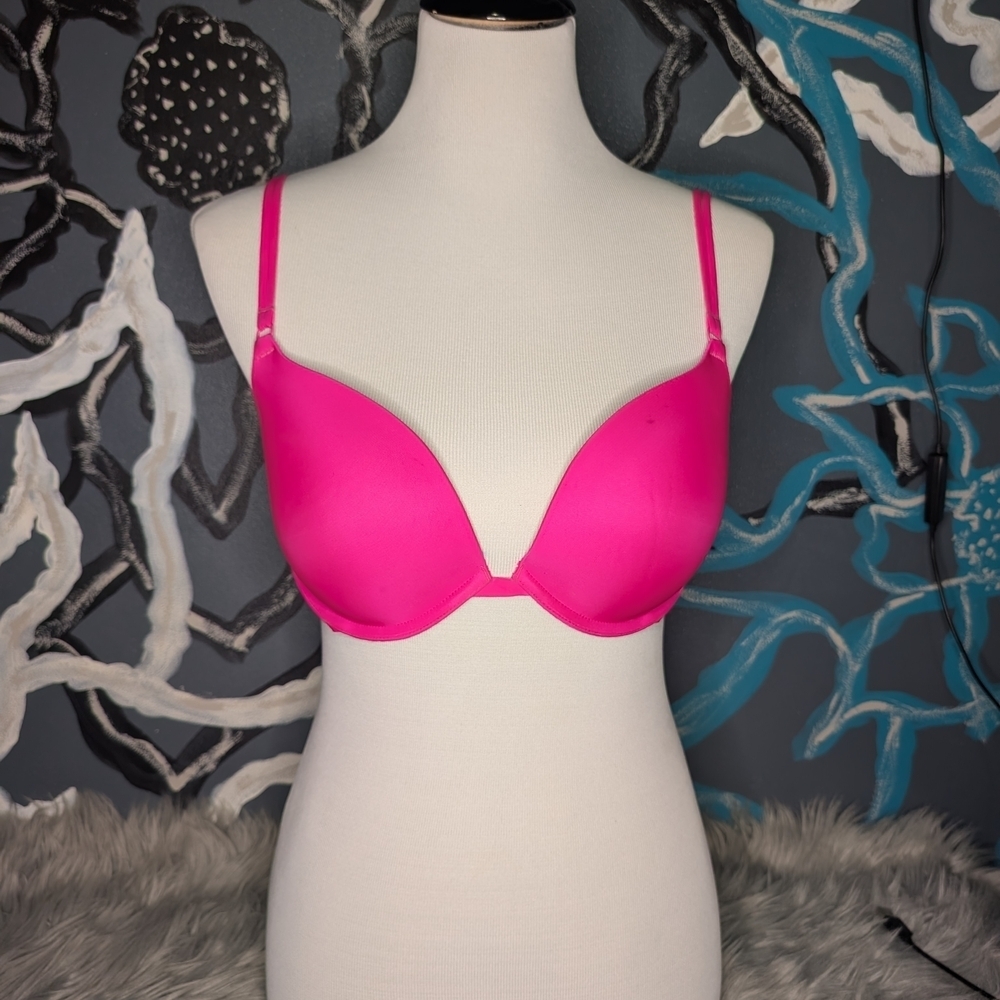 Vibrant Pink Victoria's Secret Push Up Bra 34d
